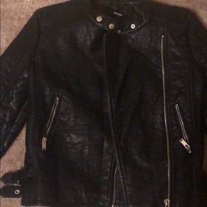 Black leather jacket